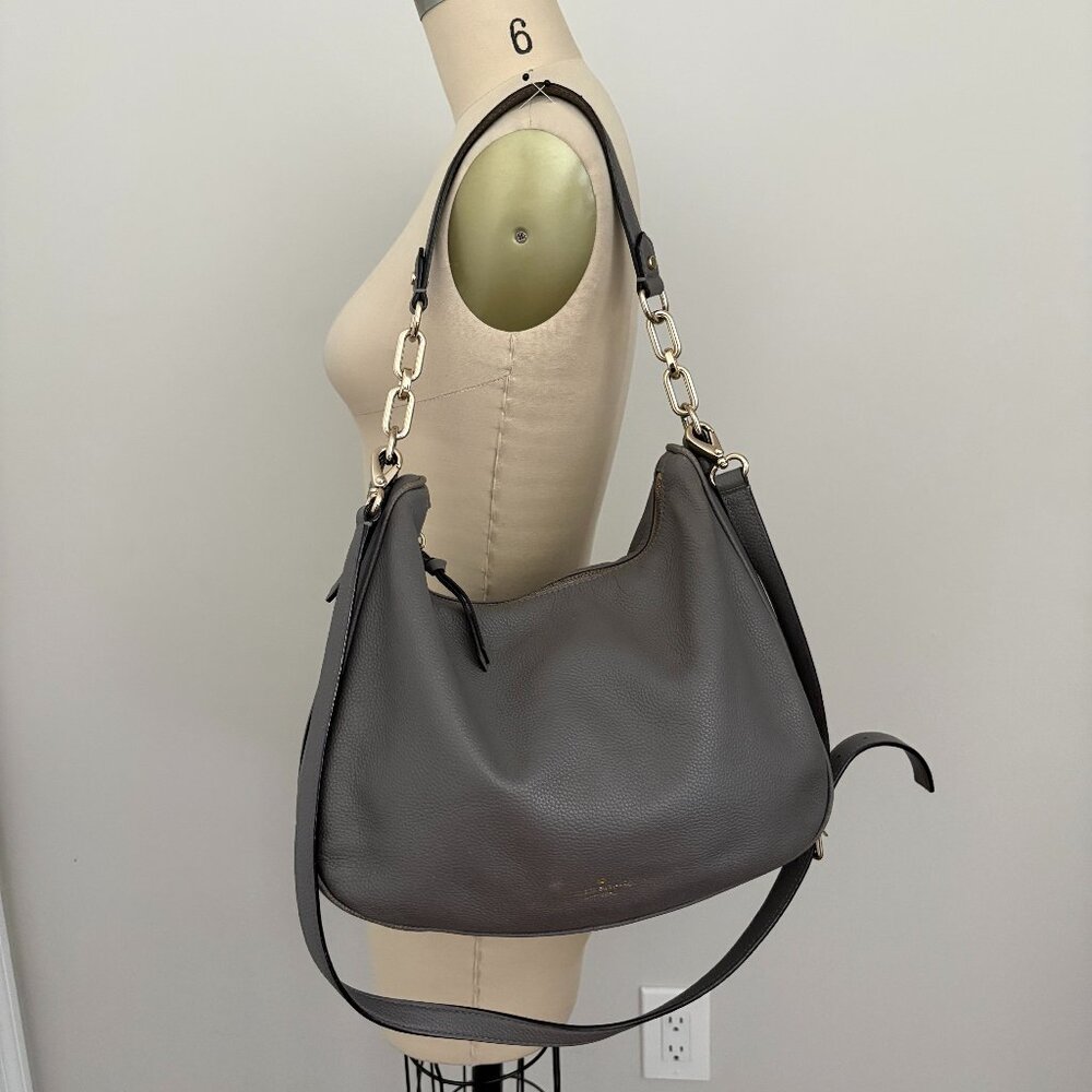 Kate Spade Mulberry Street Vivian Grey Shoulder Bag Crossbody Corporate Chic